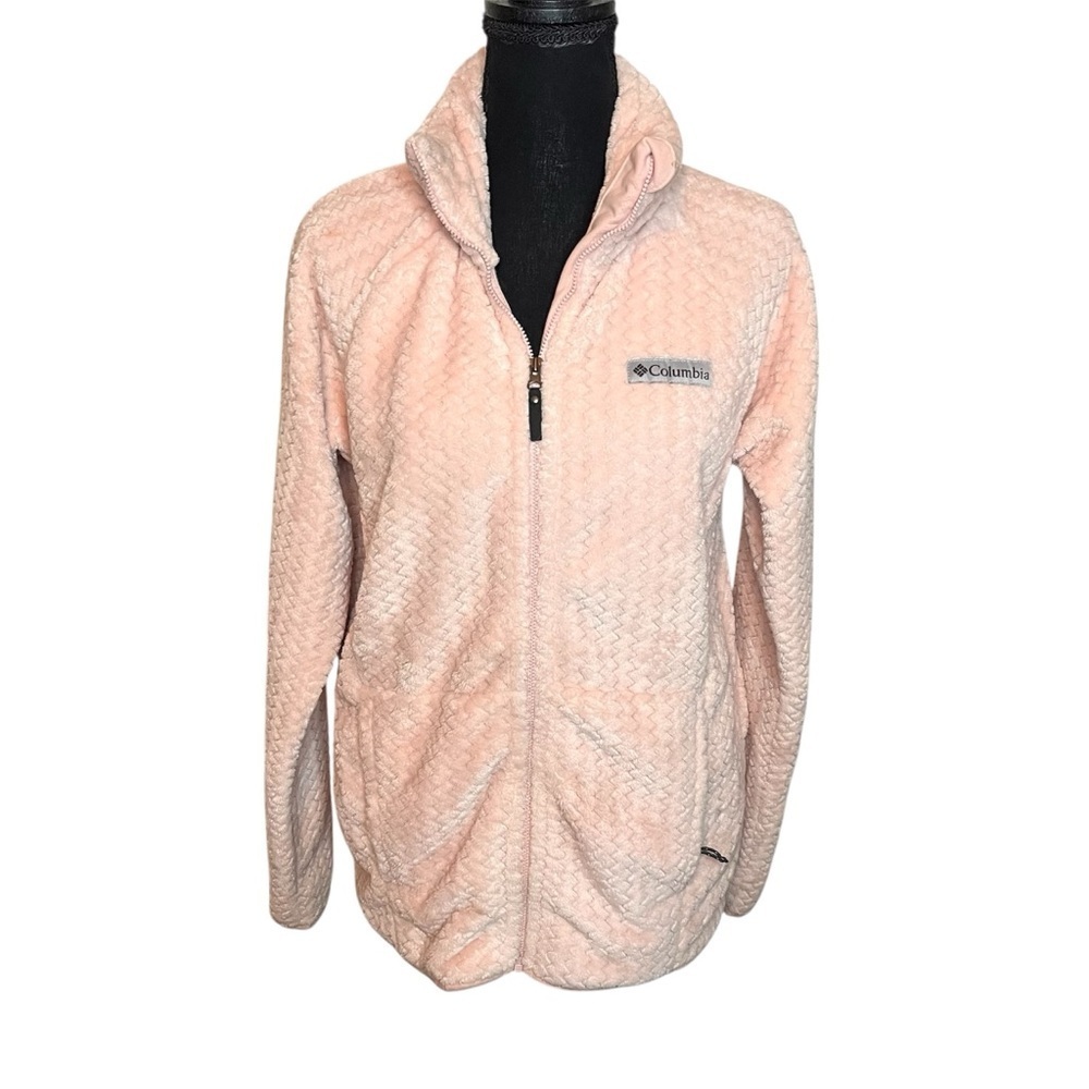 Columbia Womens Fireside II Sherpa Fleece Full Zip Jacket Small Pink MSRP $100